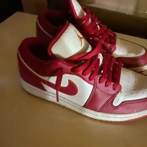 Nike Crimson and White Athletic Shoes